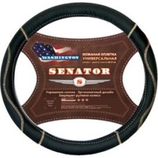оплетка рулевого колеса SENATOR (OPLS0801) оплетка на руль Washington M(38см), черный