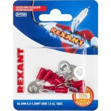 REXANT (06-0415-A) НКИ 1.5-6/НКИ 1,25-6/RV1.25-6, O6.5ММ, 0.5-1.5ММ2, КРАСНЫЙ