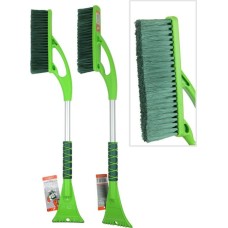 Щетка LI-SA LS207/2 cо скребком, поролоновая ручка, длинная щетина, салатово-зеленая (72см) 48318