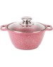 Кастрюля KUKMARA к11tsr а/пр литая 1,0л стекл/кр Trendy style rose