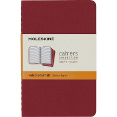 MOLESKINE Блокнот Cahier Journal, 64стр, в линейку, клюквенный [ch111]