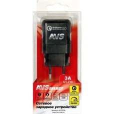 Сетевое зарядное устройство AVS USB сетевое зарядное устройство 1 порт UT-713 Quick Charge (1.5-3A)