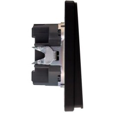 KRANZ Выключатель ROUND 2 кл проходной (переключатель) 10А с/у оникс