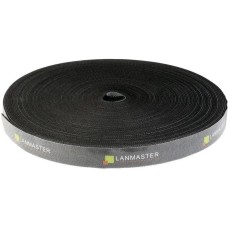LANMASTER Хомут-липучка LAN-VCM30M-BK 30000x20мм (упак:1шт) нейлон/полиэтилен внутри помещений черный