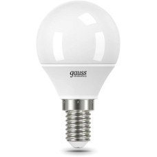 GAUSS Лампа светодиодная Elementary 53130 10Вт цок.:E14 шар 220B св.свеч.бел.хол. (упак.:10шт)