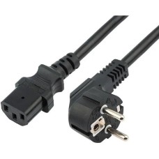 REXANT Шнур питания 11-1138 C13-Schuko проводник.:3x1.5мм2 1.5м 220В 10А черный