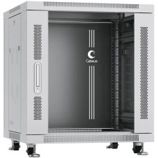 CABEUS Шкаф коммутационный (SH-05C-12U60/60) напольный 12U 600x600мм пер.дв.стекл металл 800кг серый 500мм 730мм IP20 сталь