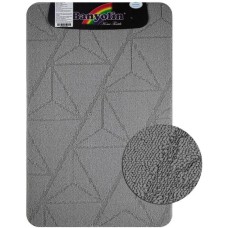 САНАКС - Коврик в ванную КРОСС-ЛООП, одинарный, СЕРЫЙ, однотонный, 500х800 мм,100% полиэстер 00848