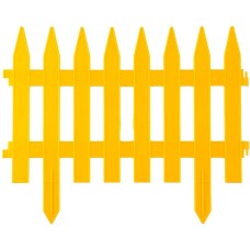 GRINDA Классика, 28 х 300 см, желтый, 7 секций, декоративный забор (422201-Y)