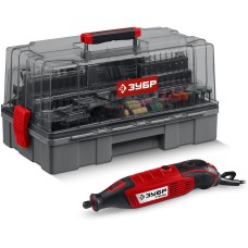 ЗУБР 245 предметов, 160 Вт, набор мини-насадок с гравером (ЗГ-160-H245)