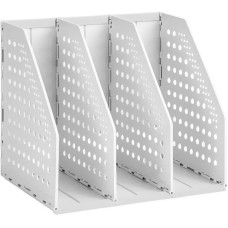 DELI Лоток вертикальный 79003GREY 79003Gray 3отд. складной A5 200х150х180мм серый пластик