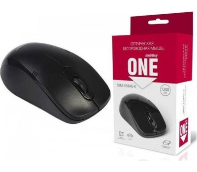 Мышь беспроводная оптическая SMARTBUY (SBM-358AG-K) ONE черная