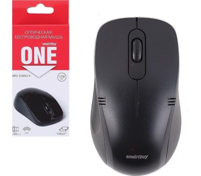 Мышь беспроводная оптическая SMARTBUY (SBM-358AG-K) ONE черная