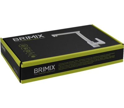 Смеситель BRIMIX 466 Смеситель на кухню, боковой Г-образный излив, шаровый из высокопрочного пластика АБС БЕЛЫЙ