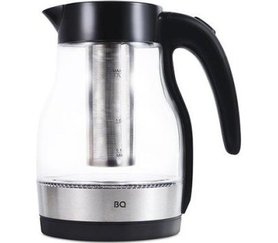 Чайник электрический с ситом BQ KT2046G BLACK-STEEL (1,7л. стекло)