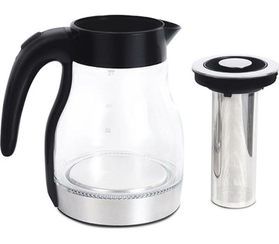 Чайник электрический с ситом BQ KT2046G BLACK-STEEL (1,7л. стекло)