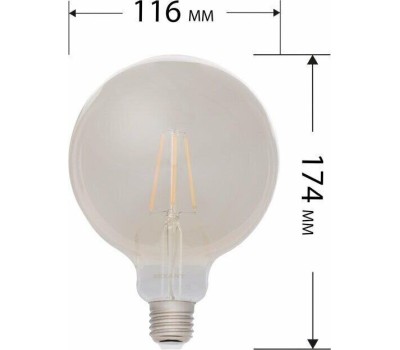Лампа светодиодная REXANT (604-145) A125 11.5 ВТ 1380 ЛМ 2400K E27 ДИММИРУЕМАЯ ЗОЛОТИСТАЯ КОЛБА