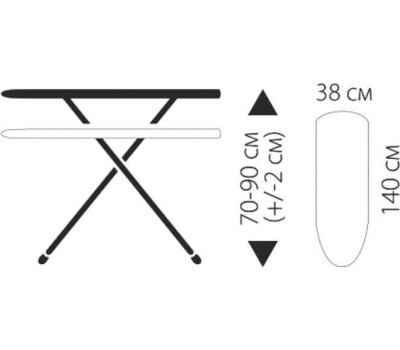 Доска гладильная HAUSMANN HM-4122 Vega 38x140см