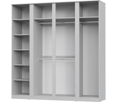 Шкаф НК-МЕБЕЛЬ STERN шкаф 4-х дверный с зеркалом Белый 72676507 (5 кор.)