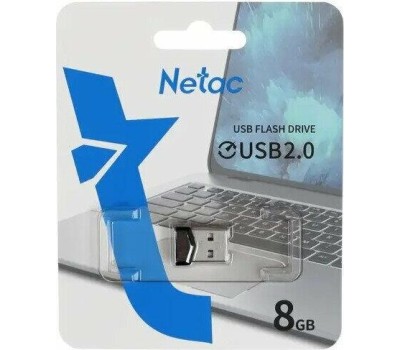 NETAC Флешка USB UM81 8ГБ, USB2.0, черный [nt03um81n-008g-20bk]