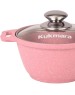 Кастрюля KUKMARA к11tsr а/пр литая 1,0л стекл/кр Trendy style rose