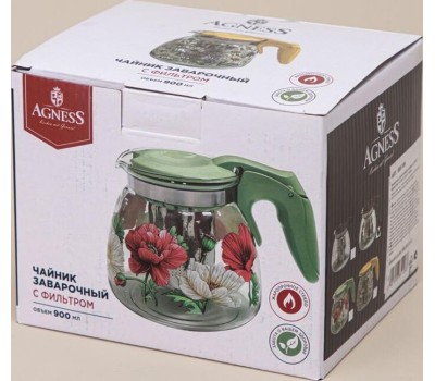 Чайник заварочный AGNESS 885-109 МАКИ 900мл
