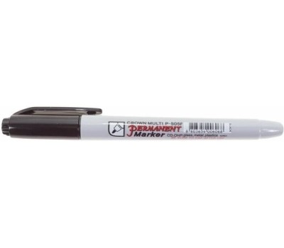 Маркер CROWN (08-8001) Маркер перманентный Multi Marker Super Slim 1мм, черный, пулевидный