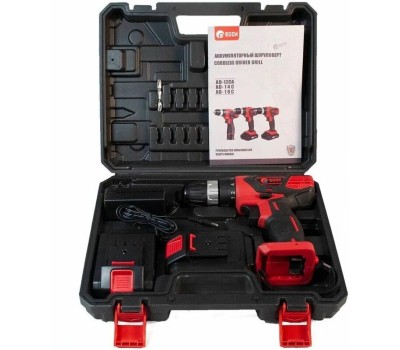 Дрель-шуруповёрт EDON AD-18C черный/красный 22271 18В, 2аккум