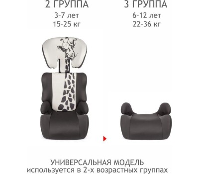 Детское автомобильное кресло SIGER KRES3598 Смарт гр.II/III, жираф серый, бежевый