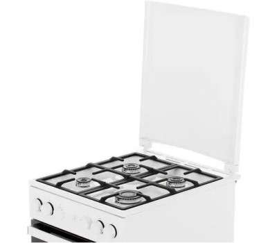 GORENJE Газовая плита GK6A20WF, электрическая духовка, стеклянная крышка, чугун, белый
