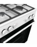 GORENJE Газовая плита GK6A20WF, электрическая духовка, стеклянная крышка, чугун, белый