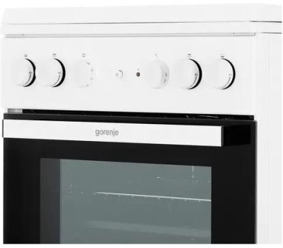 GORENJE Газовая плита GK6A20WF, электрическая духовка, стеклянная крышка, чугун, белый