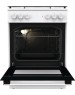GORENJE Газовая плита GK6A20WF, электрическая духовка, стеклянная крышка, чугун, белый