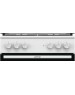 GORENJE Газовая плита GK6A20WF, электрическая духовка, стеклянная крышка, чугун, белый