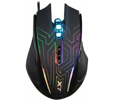 A4TECH Мышь проводная X87, игровая, оптическая, USB, 2400dpi, черный [x87 (maze)]