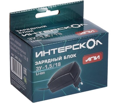INTERSKOL Зарядное устройство для аккумуляторного блока ИНТЕРСКОЛ ЗУ-1.5/18