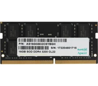 Apacer DDR4 SODIMM 16GB 3200MHz (PC4-25600) CL22 1.2V ES.16G21.GSH