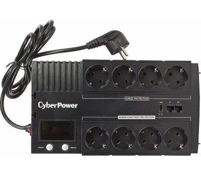 ИБП CYBERPOWER ИБП BR700ELCD {Line-Interactive, 700VA/420W USB/RJ11/45/USB charger A (4+4 EURO), 12В/7,2 Ач х 1}
