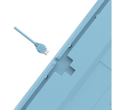 A4TECH Клавиатура Fstyler FS300, проводная, USB, механическая, белый/синий [fs300 panda snowboarding]