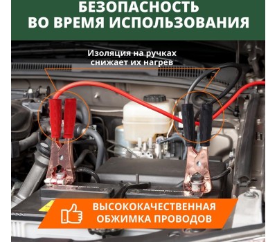 CARLINE Провода прикуривания 200А 2,0м (мешок полиэстер)