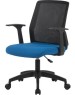 Кресло компьютерное CACTUS Кресло CS-MC222-BKBL, сетка/ткань, до 100кг, фиксированные подлокотники, темно-синий