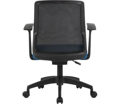 Кресло компьютерное CACTUS Кресло CS-MC222-BKBL, сетка/ткань, до 100кг, фиксированные подлокотники, темно-синий