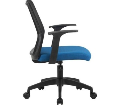 Кресло компьютерное CACTUS Кресло CS-MC222-BKBL, сетка/ткань, до 100кг, фиксированные подлокотники, темно-синий