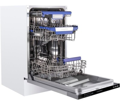 MAUNFELD Встраиваемая посудомоечная машина MLP-083I Light Beam, узкая, ширина 44.8см, полновстраиваемая, загрузка 10 комплектов