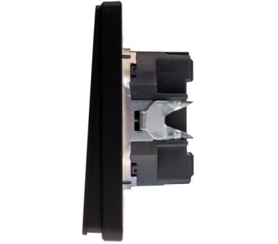 KRANZ Выключатель ROUND 2 кл 10А с/у оникс