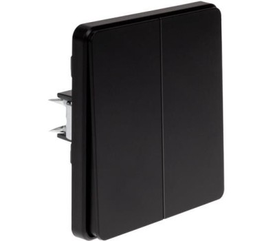 KRANZ Выключатель ROUND 2 кл 10А с/у оникс