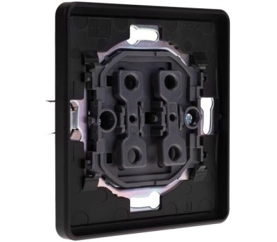 KRANZ Выключатель ROUND 2 кл проходной (переключатель) 10А с/у оникс