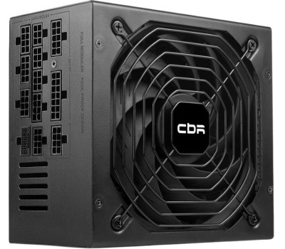 Блок питания CBR Блок питания ATX 850W 80+ Gold, Full Modular, DC-DC, APFC, 24pin, 1*PCIE5.1(12+4pin), 2*8-pin(4+4P), 3*6+2pin, 5*SATA, 3*IDE, 14cm fan, 1.5м кабель питания, черный [PSU-ATX850-14MG/14GM] BOX