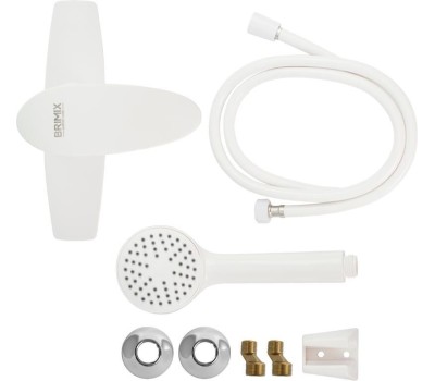 BRIMIX - Смеситель в ДУШ, шаровый, из высокопрочного пластика АБС, БЕЛЫЙ 5941