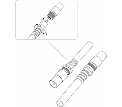 Переход гнездо REXANT (05-4303) Переходник гнездо F - штекер ТV (100)